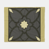 Goud Zwart Fleece Deken (Voorkant (Horizontaal))