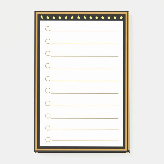 Goud Zwart Frame Gelinieerde Post-it Notities Post-it® Notes (Voorkant)