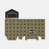 Goud Zwart Geometrisch Dank u Feest Bedankdoosjes (Uitgevouwen)