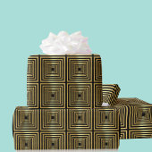 Goud zwart geometrisch luxe Wrapping Paper Cadeaupapier