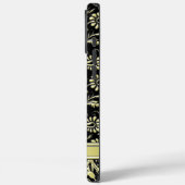 Goud & Zwart Gepersonaliseerde Damask iPhone Hoesj Case-Mate iPhone Case (Achterkant / Links)