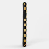Goud & Zwart Geruit Grid iPhone 5 Hoesje (Achterkant/rechts)