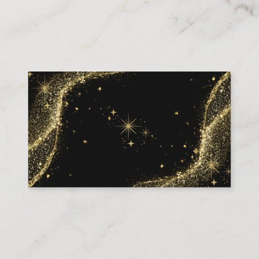 Goud Zwart Girly Star Visitekaartje (Achterkant)