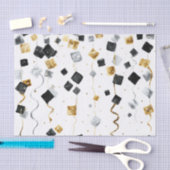 Goud Zwart Glam Confetti Kerstmis Tissuepapier (Craft)