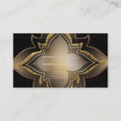 Goud Zwart Glam Exotic Flower Verwijs een Vriend K Aanbevelingskaartje (Achterkant)