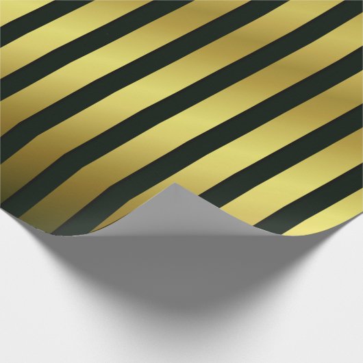 Goud, zwart, glanzend, ompakken, papier, kleurrijk cadeaupapier (Hoek)