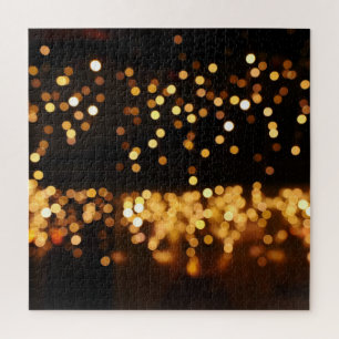 Goud Zwart Glitter: Abstracte De-gerichte Achtergr Legpuzzel