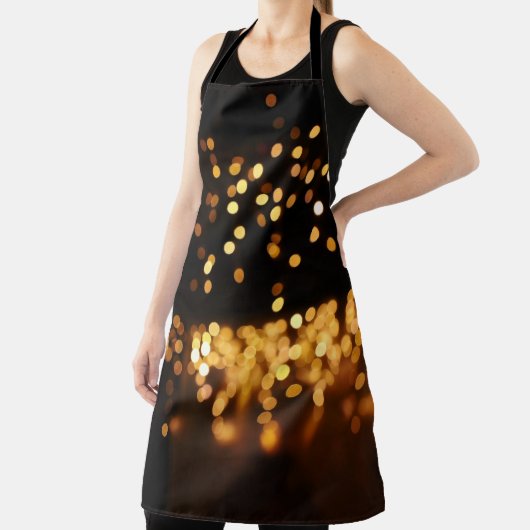 Goud Zwart Glitter: Abstracte De-gerichte Achtergr Schort (Insitu)