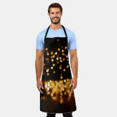 Goud Zwart Glitter: Abstracte De-gerichte Achtergr Schort (Gedragen)