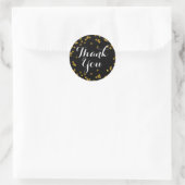 Goud Zwart Glitter Confetti Bedankt Sticker (Tas)
