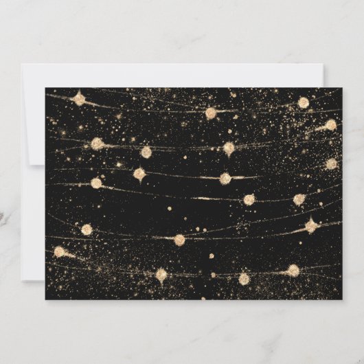 Goud zwart glitter-nieuwjaarsfeest (Achterkant)