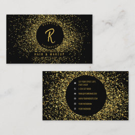 Goud & Zwart Glitter Sociale Media Visitekaartje