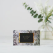 Goud zwart grijs marmerpatroon visitekaartjes (Staand voorkant)