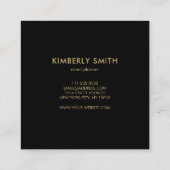 Goud zwart grijs minimalistisch visitekaartje (Achterkant)