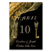 Goud & Zwart Hallowedding met Gouden Schedelsleute Kaart (Voorkant)