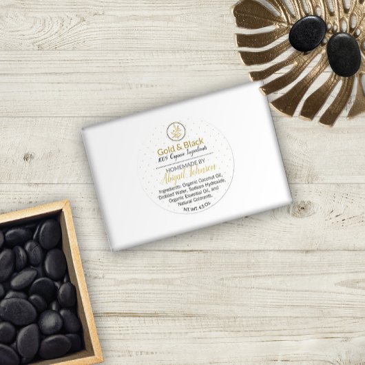 Goud & Zwart Handgemaakt Zelfgemaakt Bad & Body La Ronde Sticker