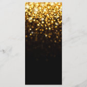 Goud Zwart Hollywood Glitz Glam Bruiloft Menu (Achterkant)