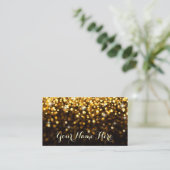 Goud Zwart Hollywood Glitz Glam Place Card Plaatskaartje (Staand voorkant)
