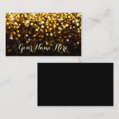 Goud Zwart Hollywood Glitz Glam Place Card Plaatskaartje (Voorkant / Achterkant)
