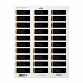 Goud & Zwart Iers Bruiloft Retouradres Label (Full Sheet)