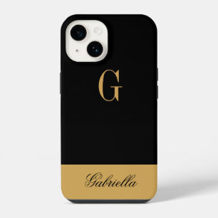 Goud Zwart iPhone 14 Hoesje