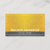 (Goud, Zwart, Ivoor) Elegant & Modern Border Contactkaartje (Voorkant)