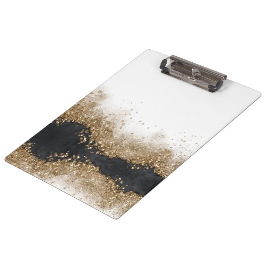 Goud & Zwart Kapsalon Klembord (Gekanteld)