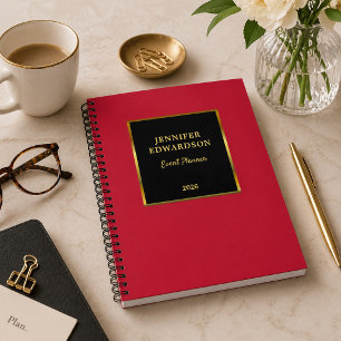 Goud zwart kardinaal rood professioneel zakenleven notitieboek