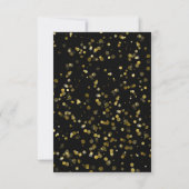 Goud Zwart Kerst Huwelijk RSVP Kaartje (Achterkant)