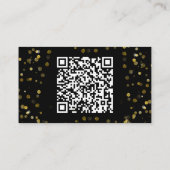 Goud Zwart Kerst Huwelijk Website Informatiekaartje (Achterkant)