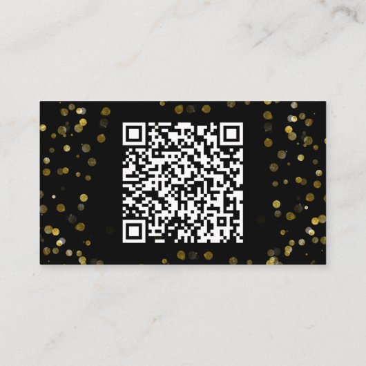 Goud Zwart Kerst Huwelijkswebsite Informatiekaartje (Achterkant)