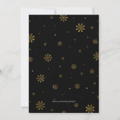 Goud & Zwart | Kerstfeest Verlichting Kaart (Achterkant)
