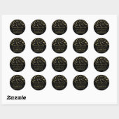Goud Zwart Kerstmis Bakken Sticker Confetti (Vel)