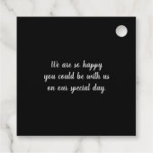 Goud Zwart Kerstmis Bruiloft Bedankjes Labels (Achterkant)