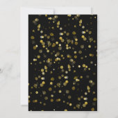 Goud Zwart Kerstmis Bruiloft Kaart (Achterkant)