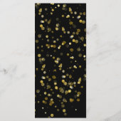 Goud Zwart Kerstmis Bruiloft Menu (Achterkant)