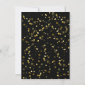 Goud Zwart Kerstmis Bruiloft Save the Date Kaart (Achterkant)