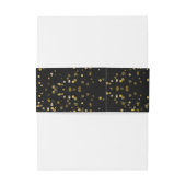 Goud Zwart Kerstmis Bruiloft Uitnodigingen Wikkel (Achterkant Voorbeeld)