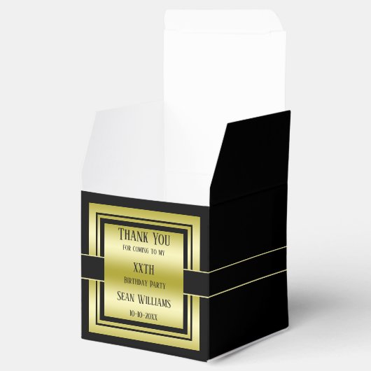 Goud & Zwart Klasse Mannen Bedankdoosjes (Geopend)