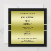 Goud & Zwart Klasse Mannen Kaart (Achterkant)