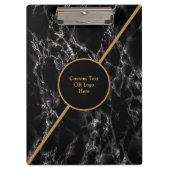 Goud zwart klembord - aangepaste tekst - Logo (Voorkant)