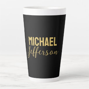 Goud zwart kleur elegant modern minimalistisch naa latte mok