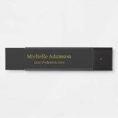 Goud & Zwart Kleur Professional Plain Modern Deurbordje (Voorkant)