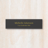Goud & Zwart Kleur Professional Plain Modern Deurbordje (Voorkant)