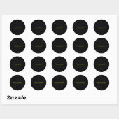 Goud & Zwart Kleur Professional Plain Modern Ronde Sticker (Vel)