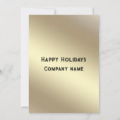 Goud zwart kleurenblok corporate kerstfeest kaart (Achterkant)