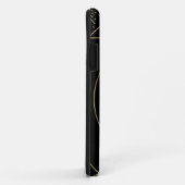 Goud zwart kompas-maanfase Case-Mate iPhone case (Achterkant/rechts)