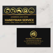 Goud Zwart Lagen Renovatie Visitekaartje (Voorkant / Achterkant)