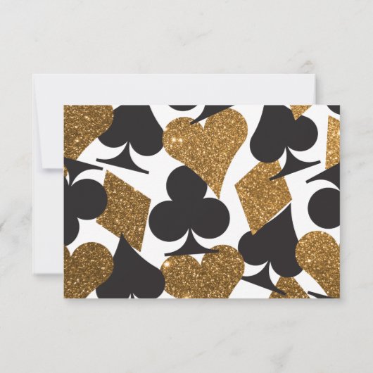 Goud Zwart Las Vegas Bruiloft Antwoord Faux Glitte (Achterkant)