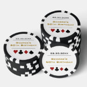 Goud Zwart Las Vegas Casino Poker Chip Verjaardag (Opstapeling)